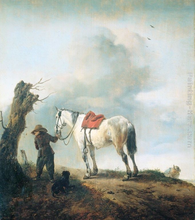 The Grey painting - Philips Wouwerman The Grey art painting